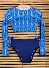 Biquini Crooped Manga Longa